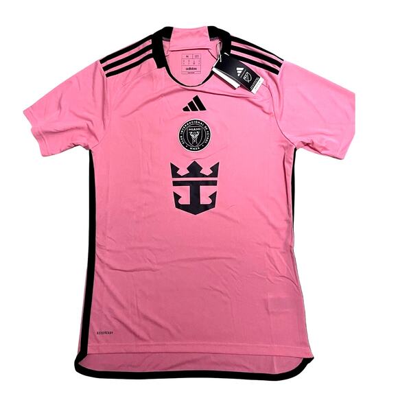 LARGE - Adidas Inter Miami Messi Soccer Jersey Pink Royal Caribbean NWT - Picture 1 of 1
